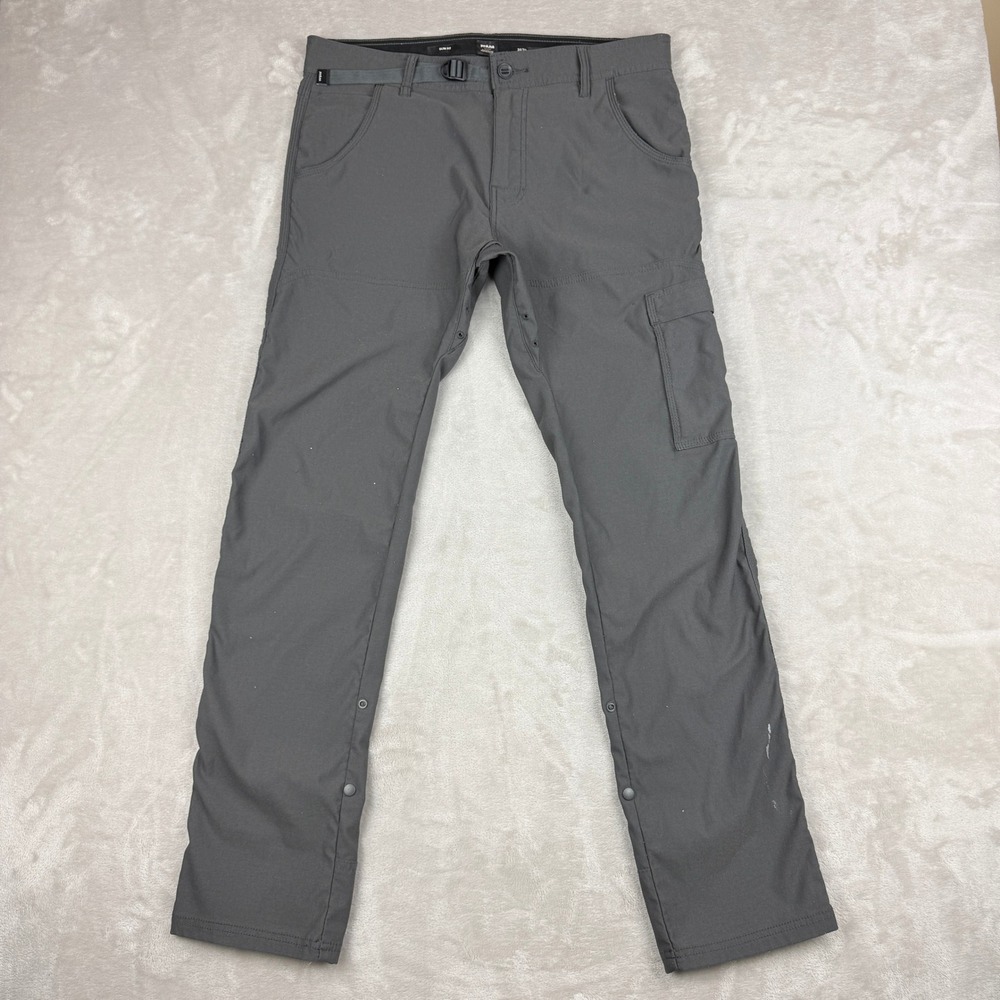 Prana Zion Slim Pant II Mens 34x32 Gray Hiking Climbing Outdoors Actual 35x31.5